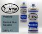 Preview: Porsche, Marine Blue Metallic, 35V / F7: 400ml Sprühdose + 400ml Klarlack - Set, von ATW Autoteile West.